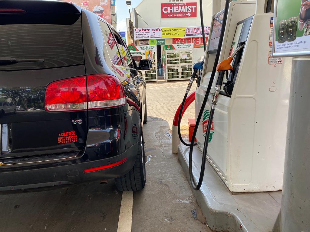 A car refuelling at a filling station. PHOTO/SWALA NYETI