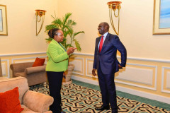 Anne Waiguru with President William Ruto. 