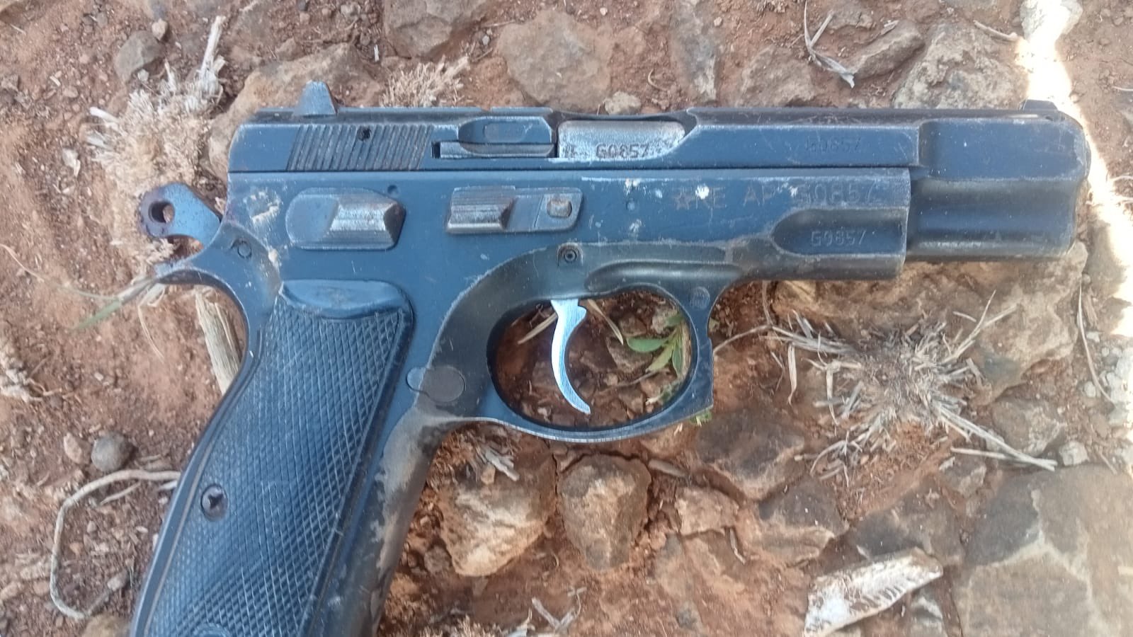 Pistol recovered from slain thugs. PHOTO/DCI