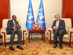 William Ruto and António Guterres. PHOTO/STATE HOUSE