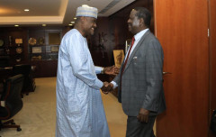 Moussa Faki and Raila Odinga. PHOTO/TWITTER