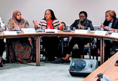 Anne Waiguru at a side event of the United Nation’s 67th Session of the Commission on Status of Women (CSW) in New York. PHOTO/COURTESY