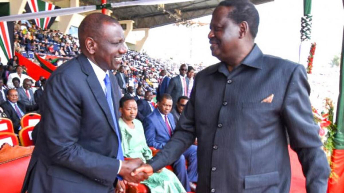 Ruto Raila handshake