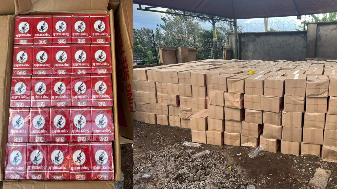 Packets of illicit cigarettes seized by KRA. PHOTO/DCI