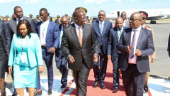 President William Ruto's arrival in Bujumbura. PHOTO/STATE HOUSE