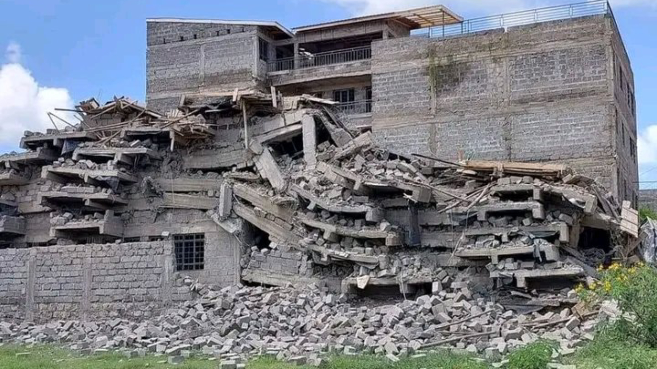 Building that collapsed in Kibiku, Utawala. PHOTO/COURTESY