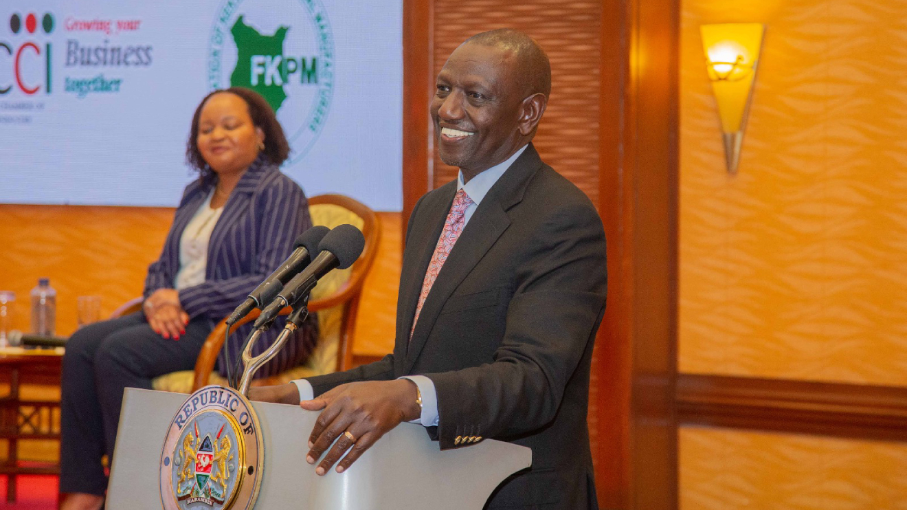 William Ruto addressing governors during Economic Dialogue on Value Chains at the Serena Hotel, Nairobi. PHOTO/COURTESY