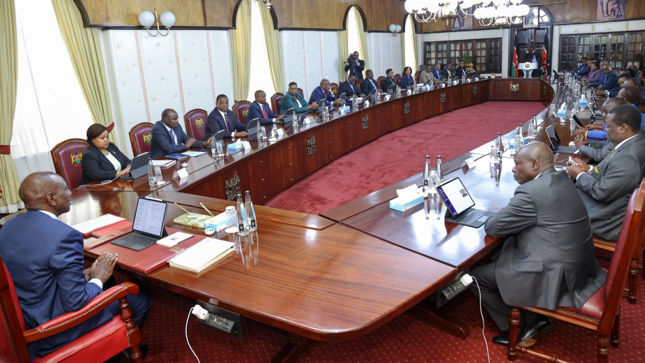 President William Ruto chairing a cabinet meeting at State House. PHOTO/COURTESY