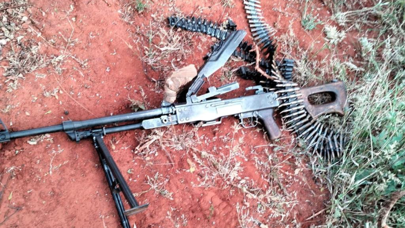 A submachine gun recovered from terrorists. PHOTO/COURTESY
