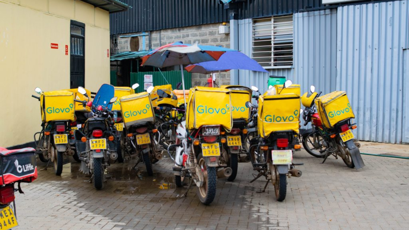 Glovo delivery motorbikes. PHOTO/COURTESY
