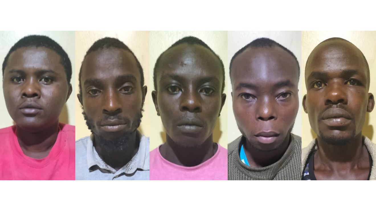 Five suspects arrested in connection to spare of city robberies and murder. PHOTO/DCI