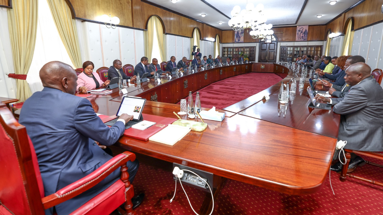 President William Ruto chairing a cabinet meeting at State House. PHOTO/COURTESY