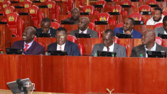Davis Chirchir ( Second Left) during his appearance before the National Assembly's Departmental Committee on Energy. PHOTO/COURTESY