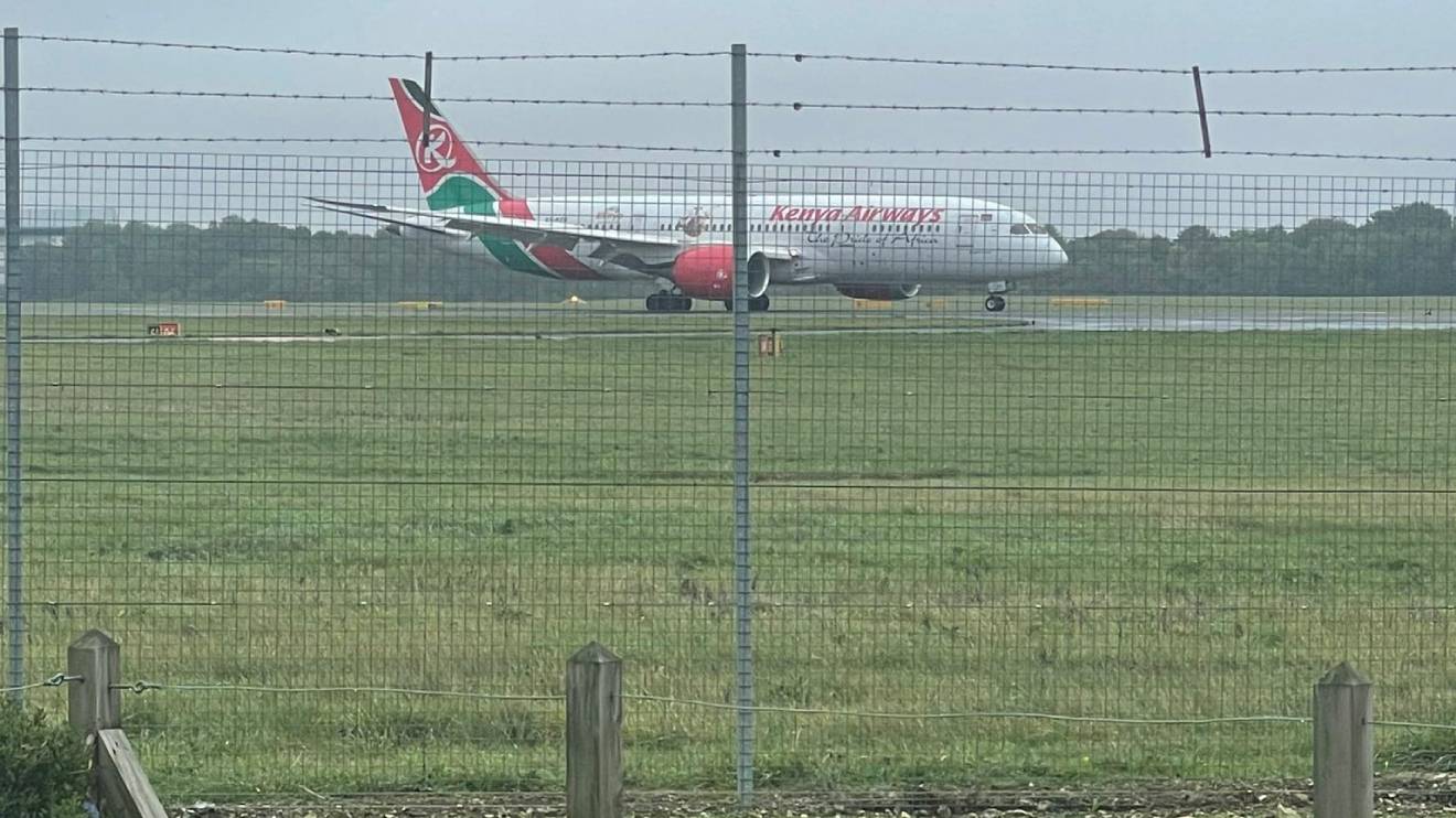 Kenya Airways flights KQ100 at Stansted Airport. PHOTO/COURTESY