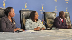 The Chairman of the Board of Directors, Joy Brenda Masinde (Centre) holding a virtual meeting of the Company's shareholders. PHOTO/COURTESY