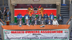 Kipchumba Murkomen attending the Matatu Owners Association National Delegates Council Meeting at KICC. PHOTO/COURTESY