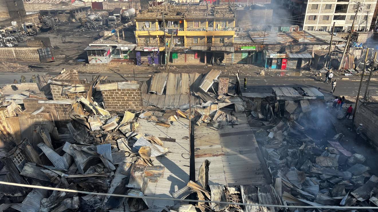 Aftermath of the Embakasi fire tragedy. PHOTO/COURTESY