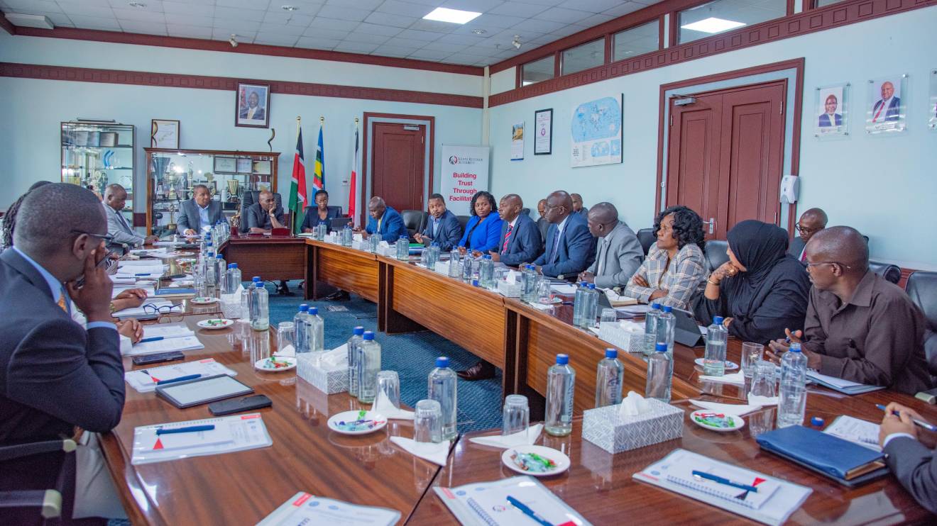 Kenya Revenue Authority, Kenya Ports Authority and Kenya Bureau of Standards official during a meeting at Times Tower. PHOTO/COURTESY