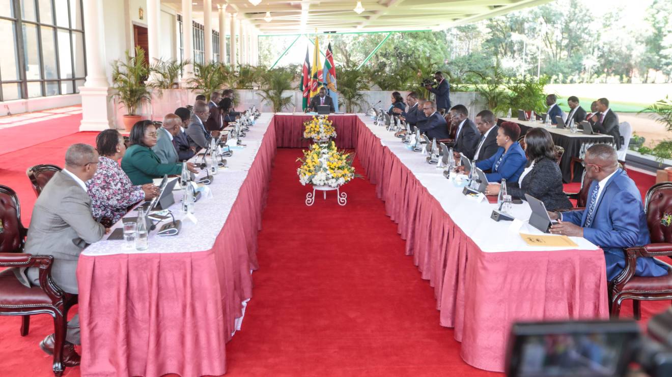 William Ruto chairing a cabinet meeting. PHOTO/COURTESY