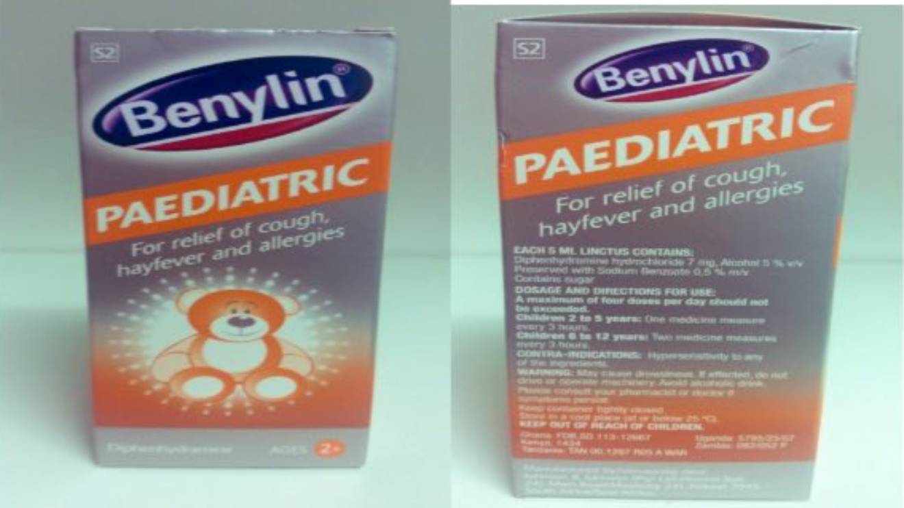 Benylin pediatric cough syrup. PHOTO/COURTESY