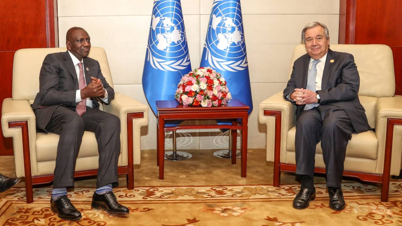 William Ruto and António Guterres. PHOTO/COURTESY