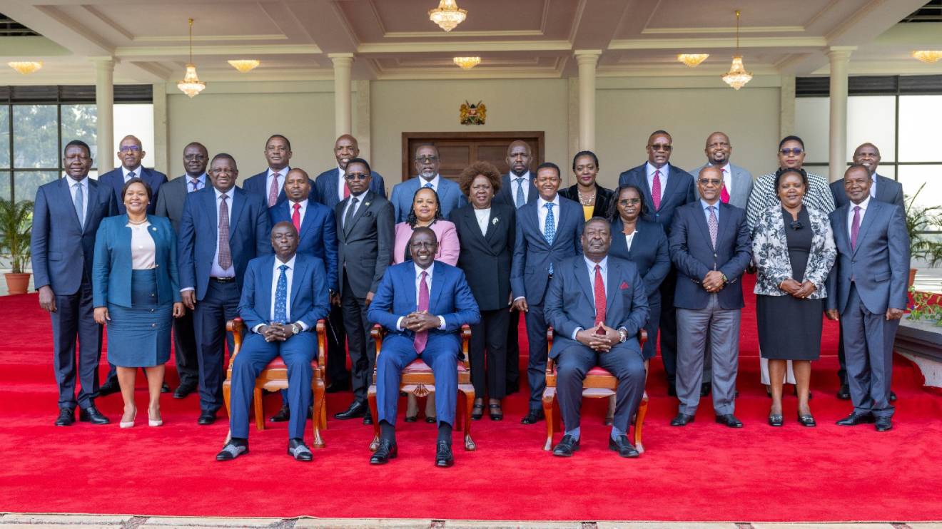 William Ruto and his cabinet. PHOTO/COURTESY