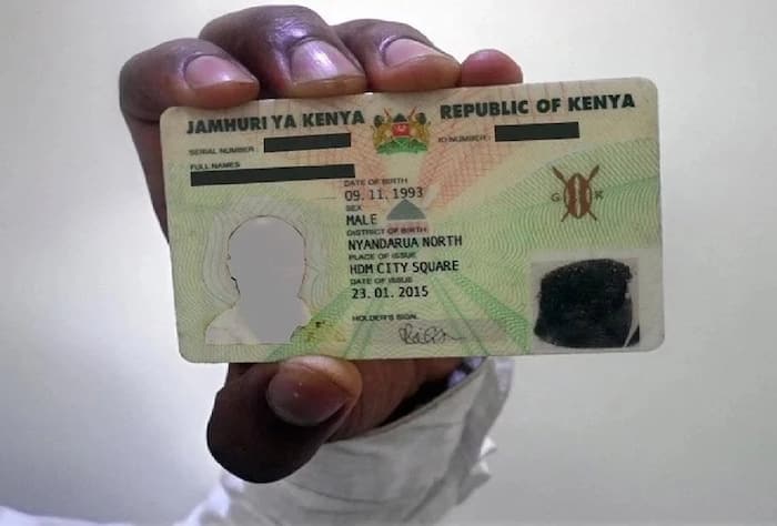 Kenya National ID card.