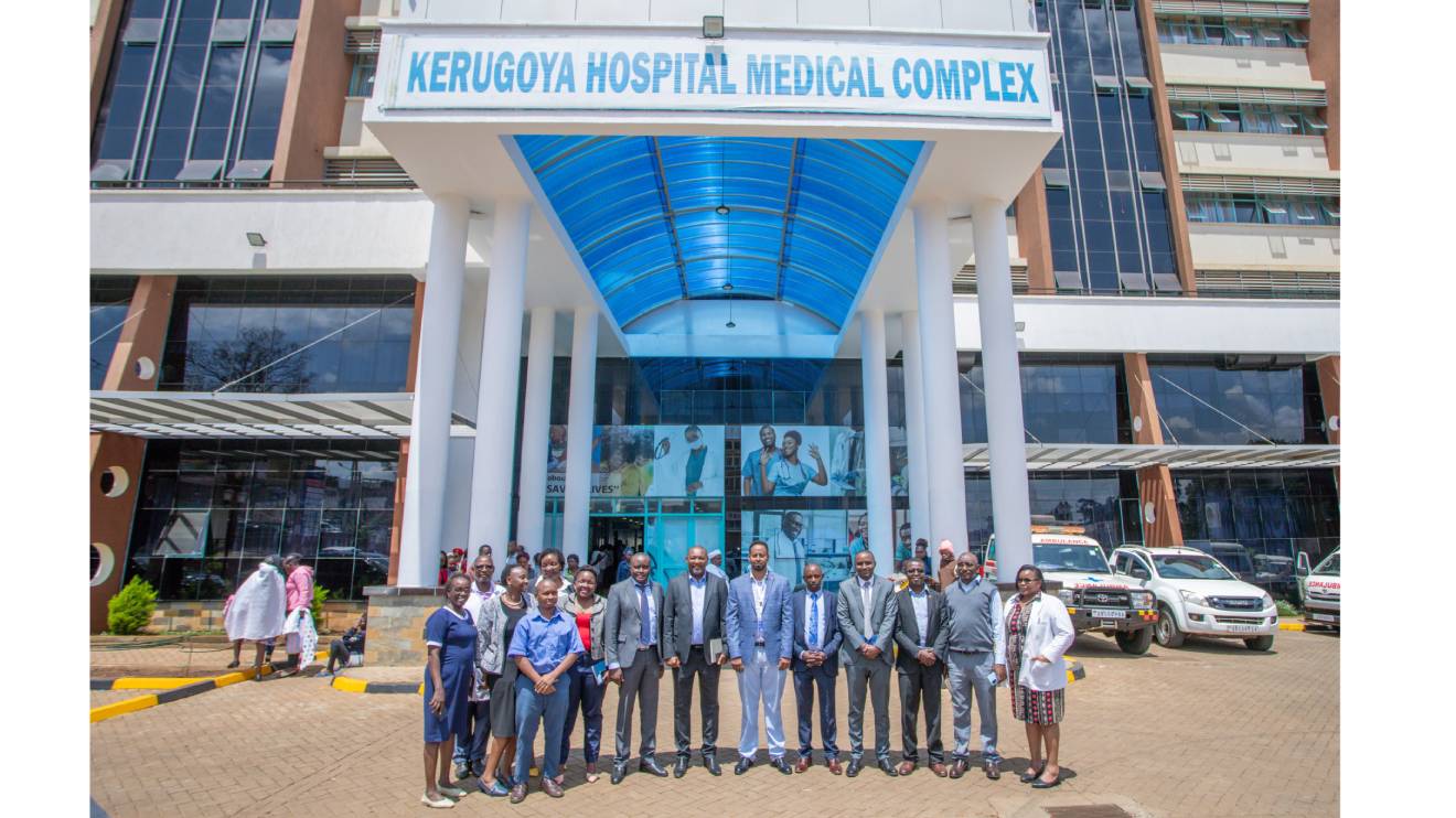 Delegation from Machakos County during the benchmarking exercise at Kerugoya Hospital Medical Complex. PHOTO/COURTESYA