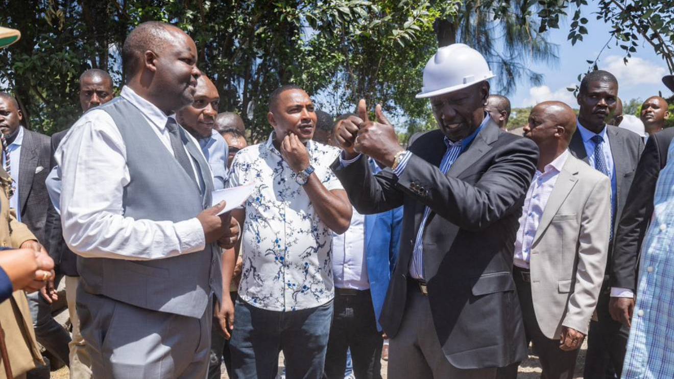 William Ruto inspecting a project. PHOTO/COURTESY