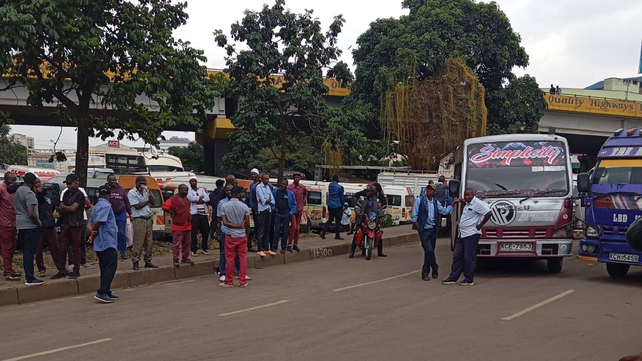 Matatus blocking the Globe Roundabout. PHOTO/COURTESY