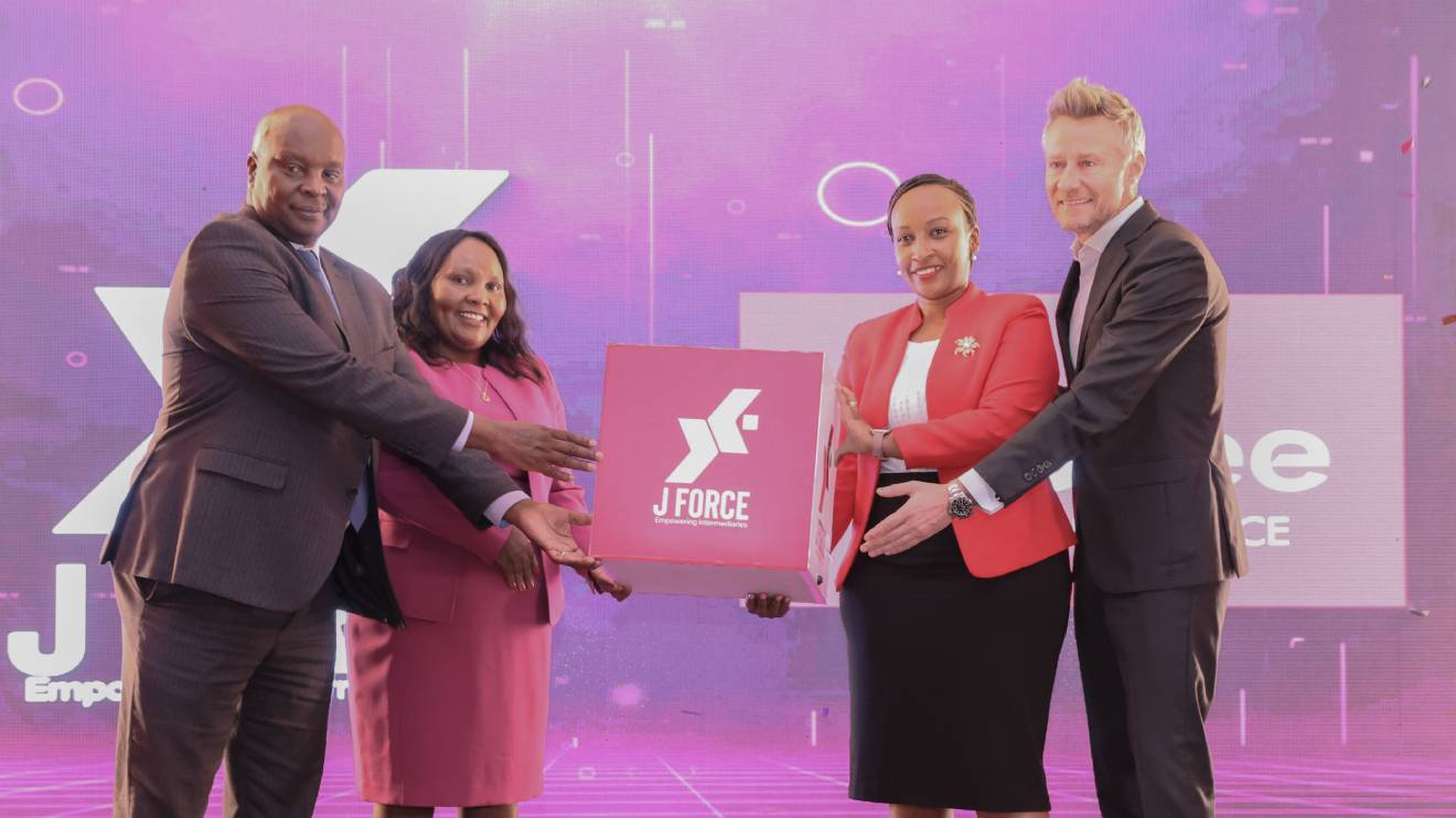 Anthony Mwangi, Chairman Association Of Insurance Brokers Of Kenya (AIBK), Alice Njoroge, Director Insurance Institute of Kenya, Njeri Jomo CEO, Jubilee Health Insurance, Juan Cazcarra, COO Jubilee Holdings. PHOTO/COURTESY