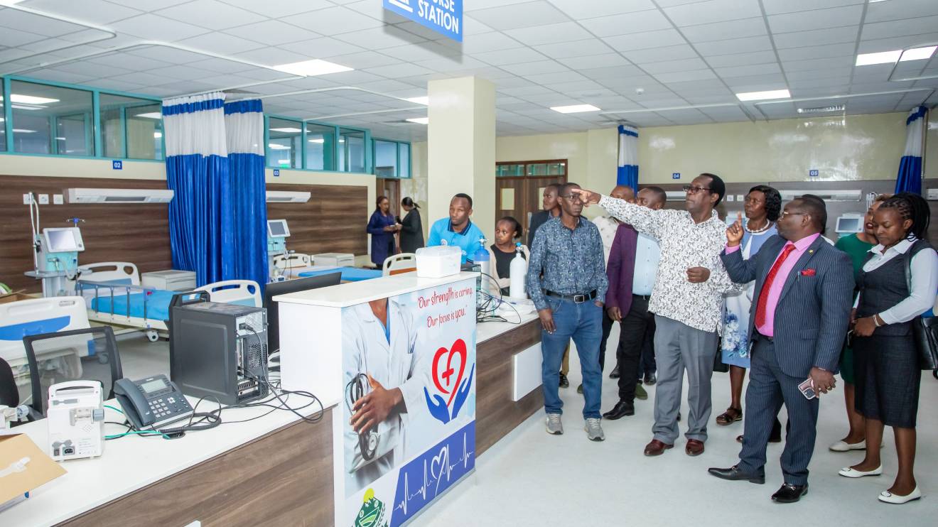 Boment County officials touring Kirinyaga County. PHOTO/COURTESY