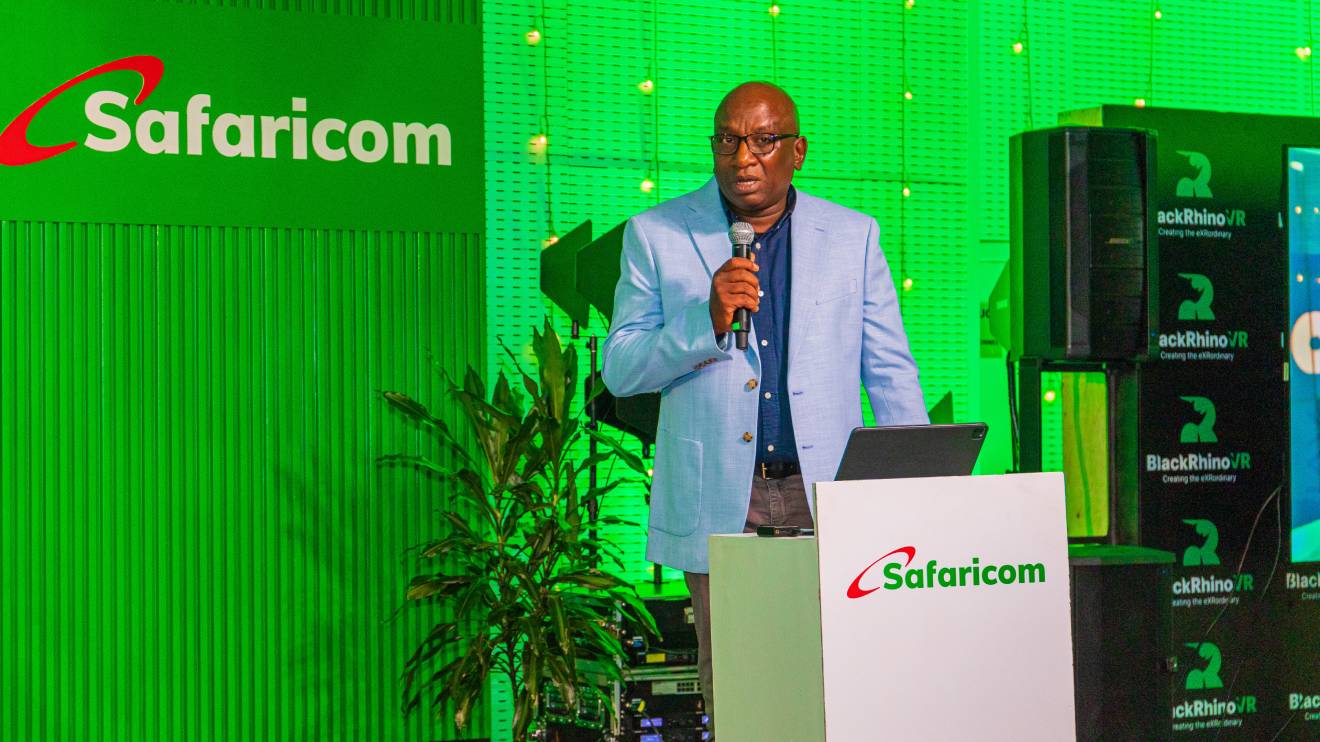 Michael Mutiga, Chief Business Development &amp; Strategy Officer, Safaricom, welcomes investors to the Spark Accelerator Investor Demo Day. PHOTO/COURTESY