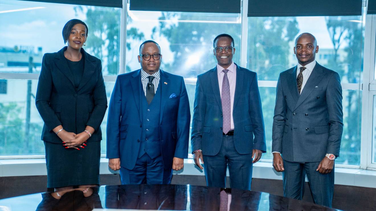 James Gachora (Second Right) and other officials during NCBA, Edu Hub partnership signing. PHOTO/COURTESY