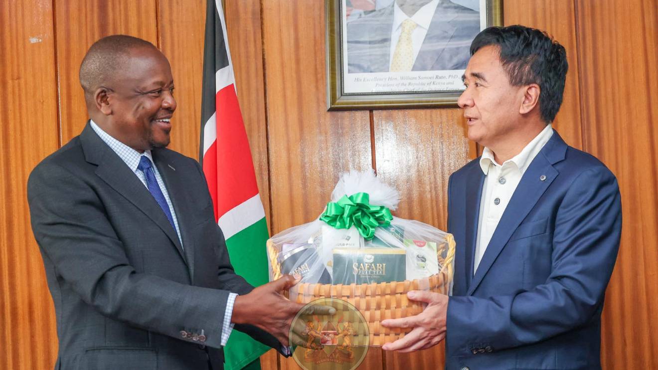 Mutahi Kagwe and Zhang Chaobin. PHOTO/COURTESY