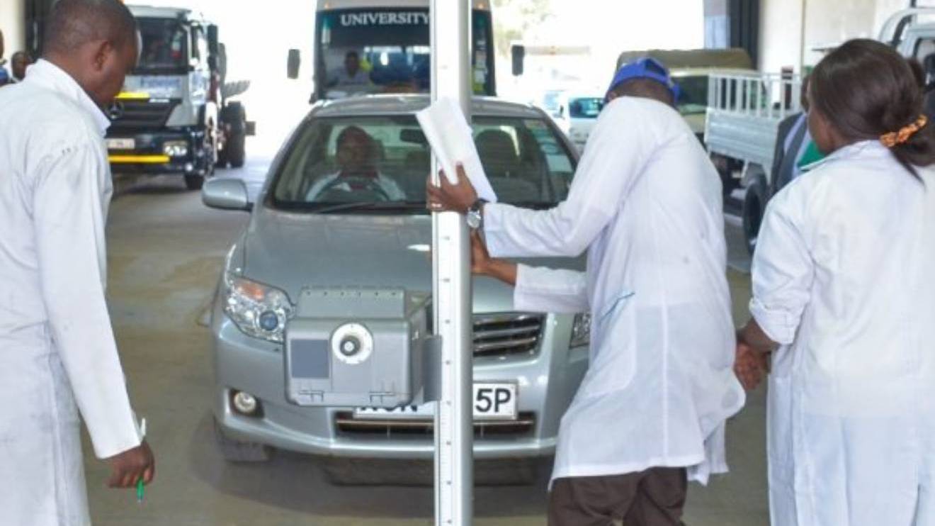 A verhicle undergoing inspection at NTSA inspection centre. PHOTO/COURTESY
